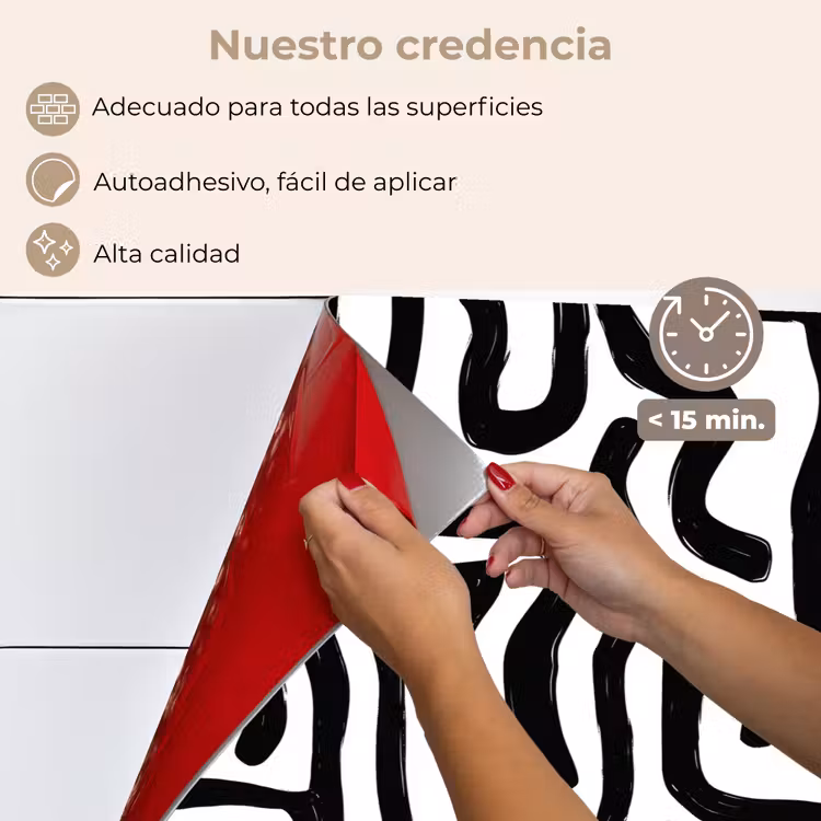 Salpicaderos de cocina - Moderno - Líneas - Negro — 4