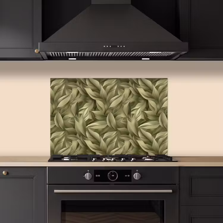 Salpicaderos de cocina - Hojas - Moderno - Verde — 5