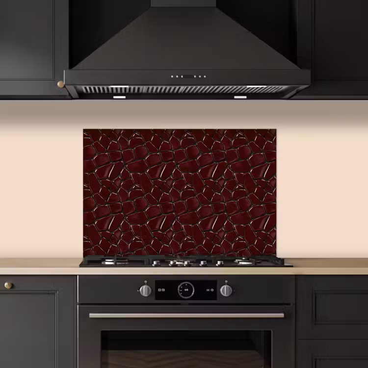 Salpicaderos de cocina - Mosaico - Azulejo - Rojo burdeos — 5