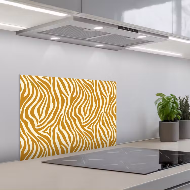 Salpicaderos de cocina - Cebra - Clásico - Ocre - Amarillo — 1