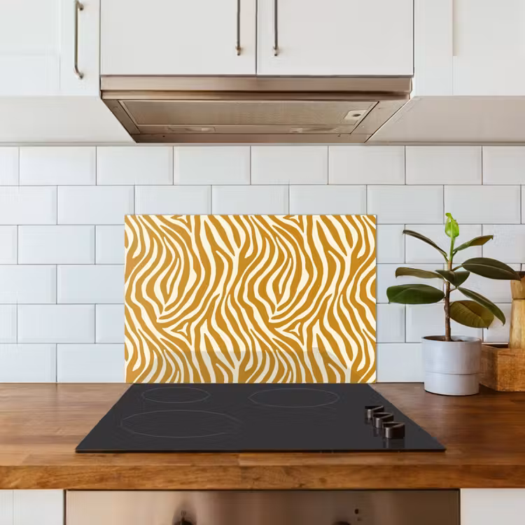 Salpicaderos de cocina - Cebra - Clásico - Ocre - Amarillo — 3