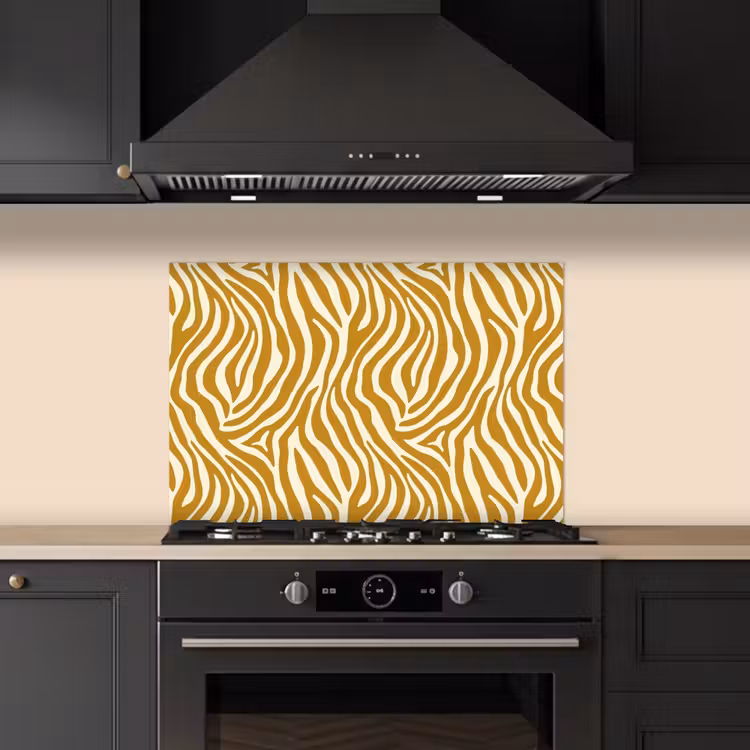 Salpicaderos de cocina - Cebra - Clásico - Ocre - Amarillo — 5