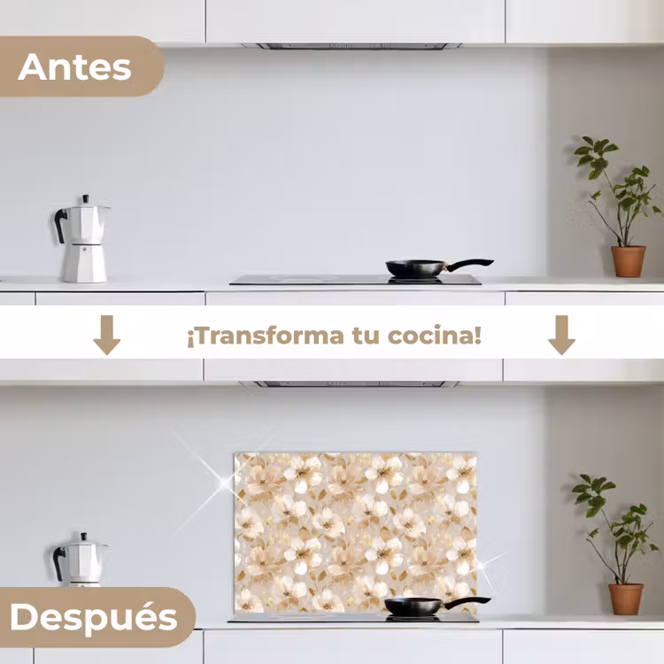 Salpicaderos de cocina - Flores - artísticas - Oro — 7