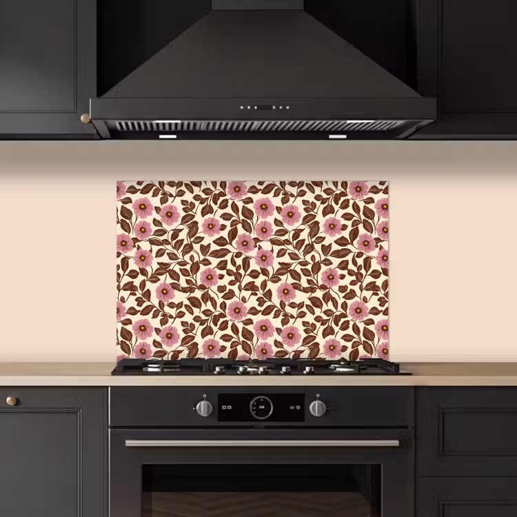 Salpicaderos de cocina - Flores - Hojas - Colorido — 5