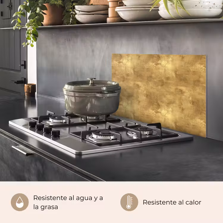 Salpicaderos de cocina - Industrial - Textura - Oro — 2