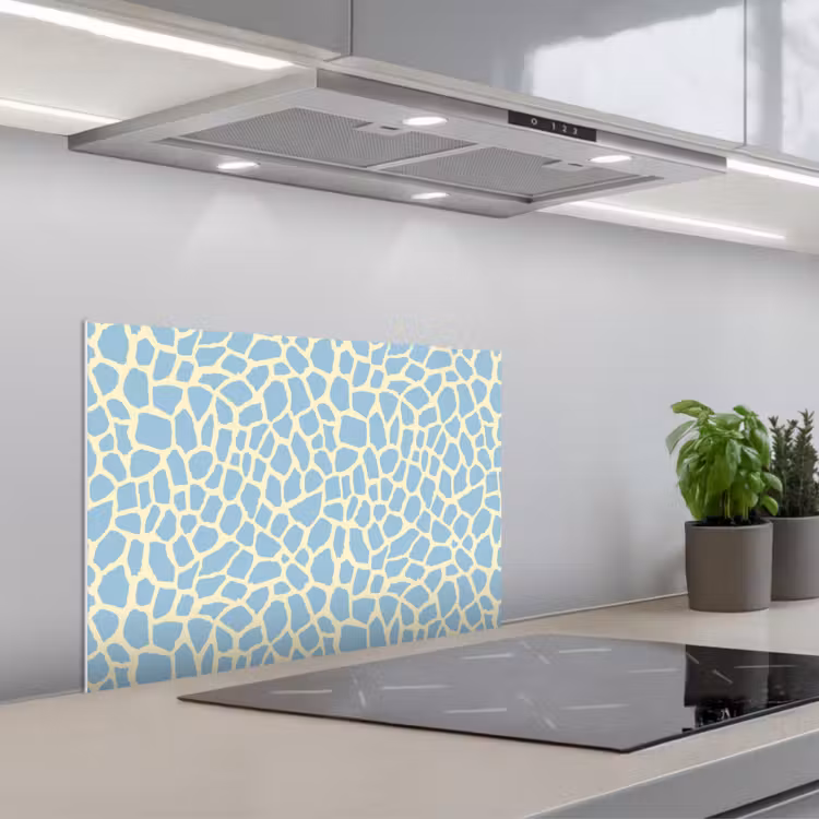 Salpicaderos de cocina - Jirafa - Moderna - Azul — 1