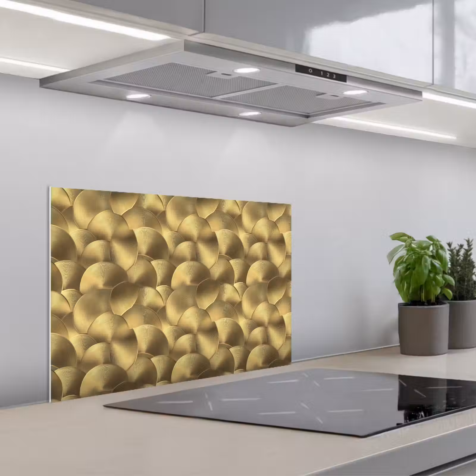 Salpicaderos de cocina - Moderno - Círculo - Oro — 1