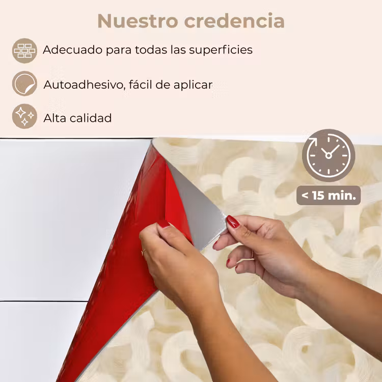 Salpicaderos de cocina - Abstracto - Líneas - Beige — 4