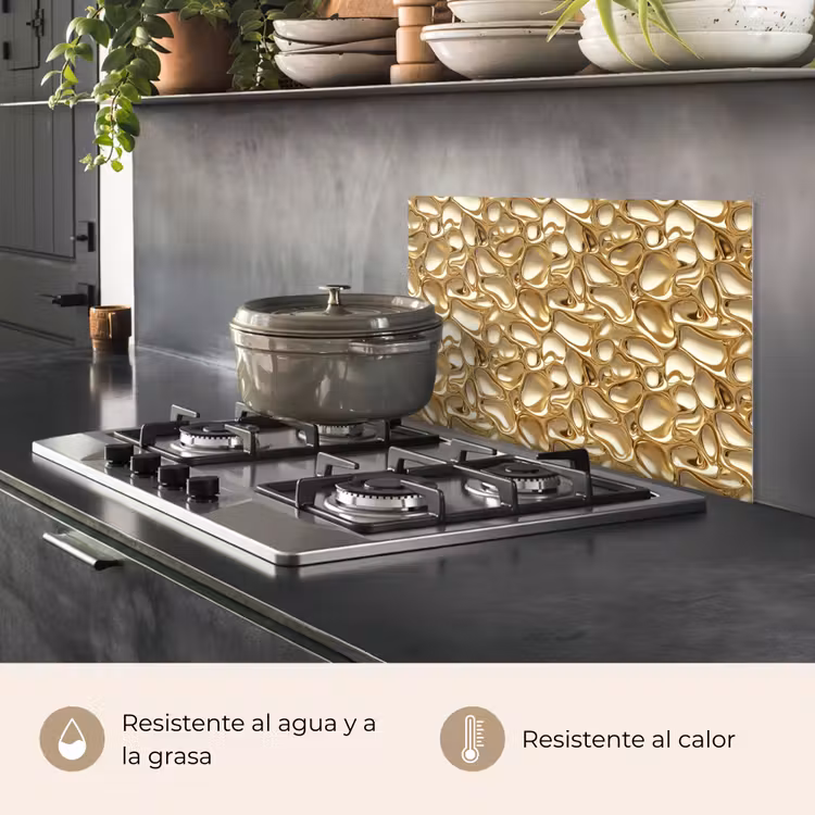 Salpicaderos de cocina - Abstracto - Moderno - Oro — 2
