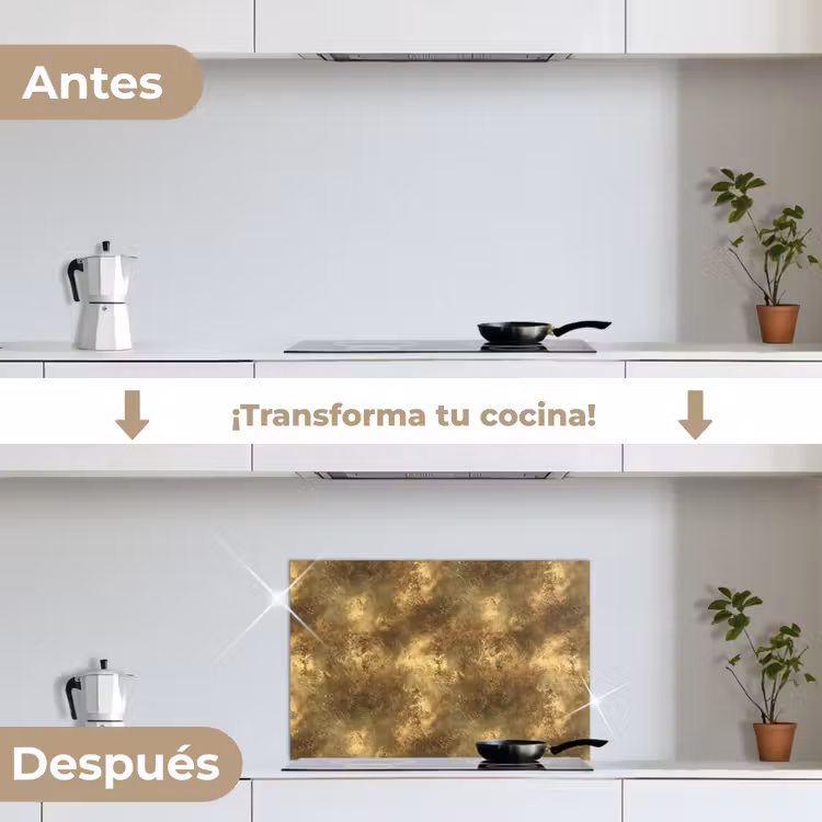 Salpicaderos de cocina - Antiguo - aspecto metálico - Oro — 7