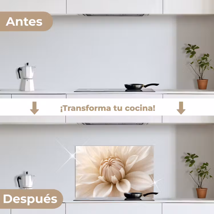 Salpicaderos de cocina - Flor - Dalia - Blanco — 7