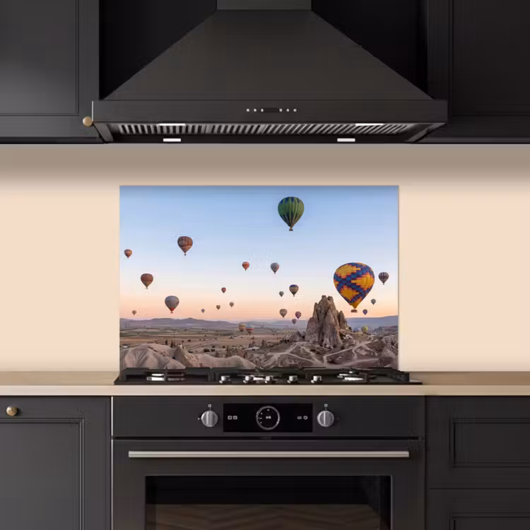 Salpicaderos de cocina - Globos aerostáticos - Rocas - Amanecer — 5