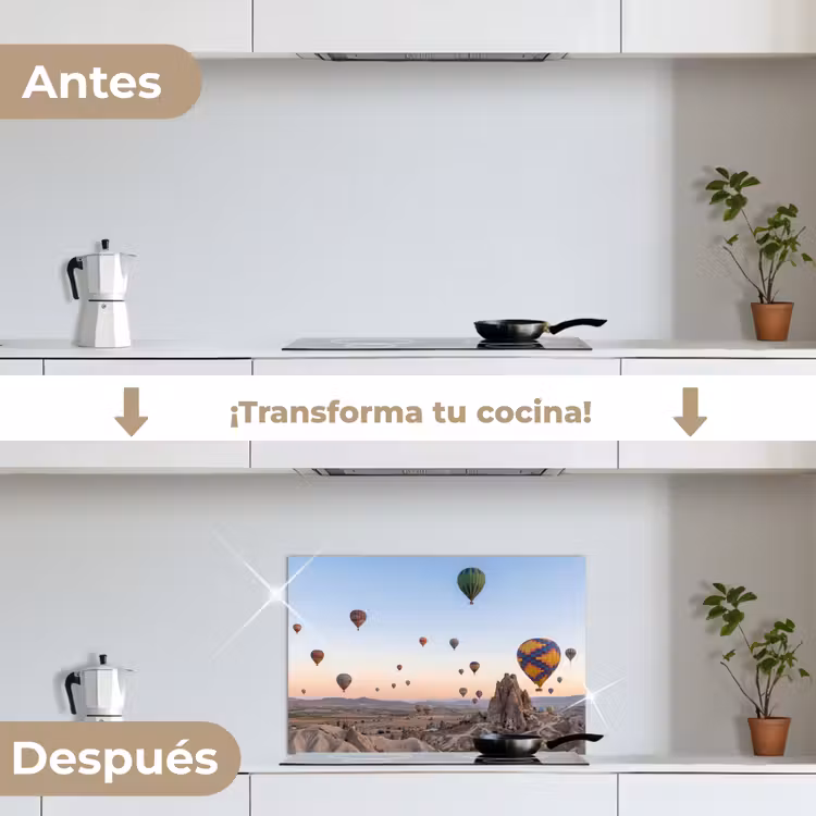 Salpicaderos de cocina - Globos aerostáticos - Rocas - Amanecer — 7