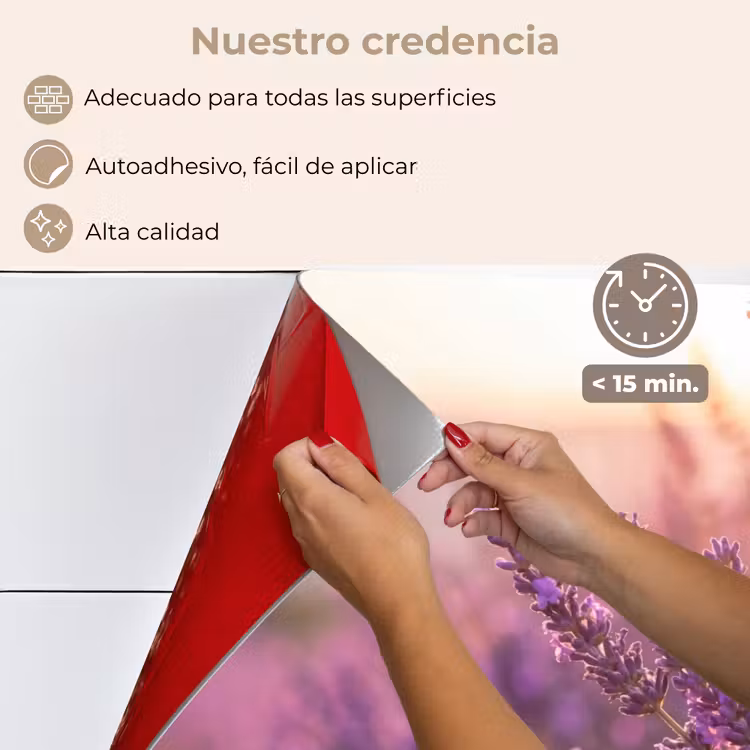 Salpicaderos de cocina - Lavanda - Violeta - Luz solar — 4