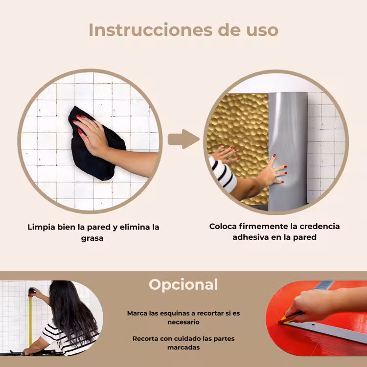 Salpicaderos de cocina - Metal - Dinámico - Oro — 6