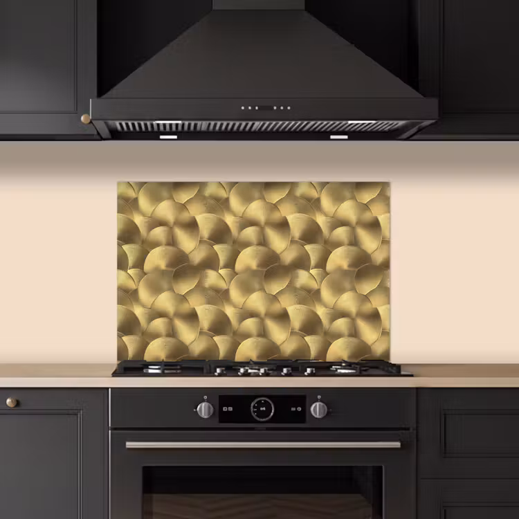 Salpicaderos de cocina - Moderno - Círculo - Oro — 5