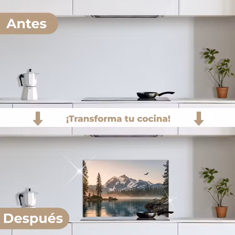 Salpicaderos de cocina - Montañas - Agua - Árboles — 7