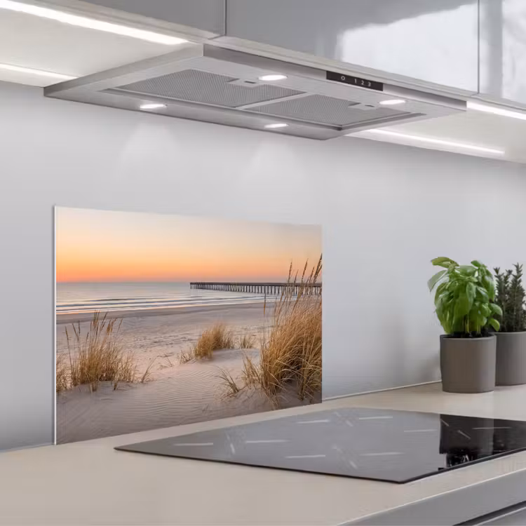 Salpicaderos de cocina - Muelle - Puesta de sol - Playa — 1