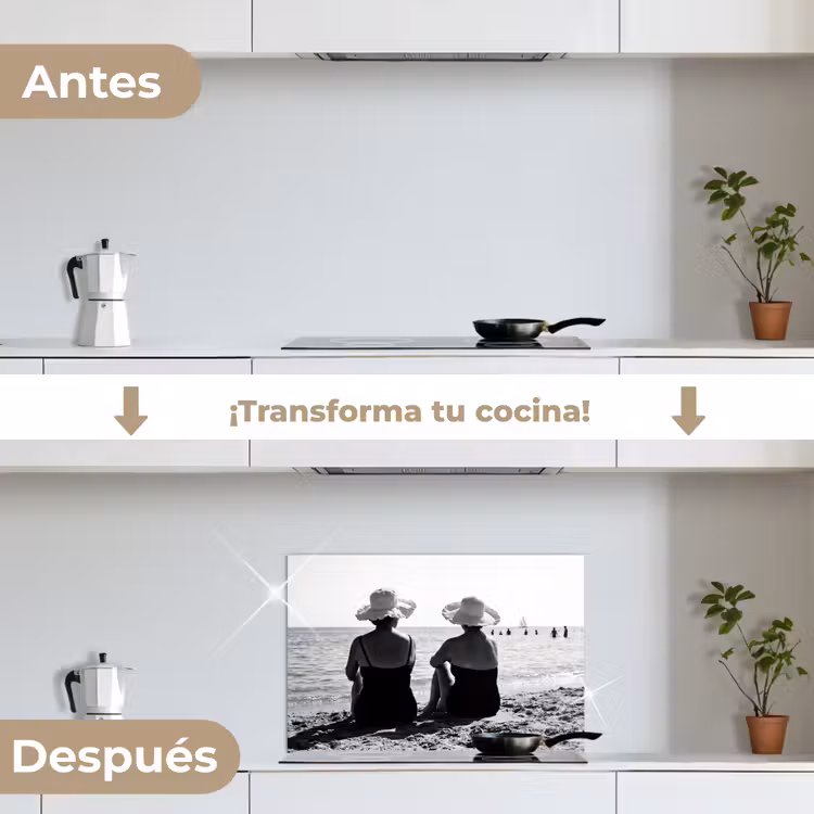 Salpicaderos de cocina - Mujer - Sombrero para el sol - Playa - Negro - Blanco — 7