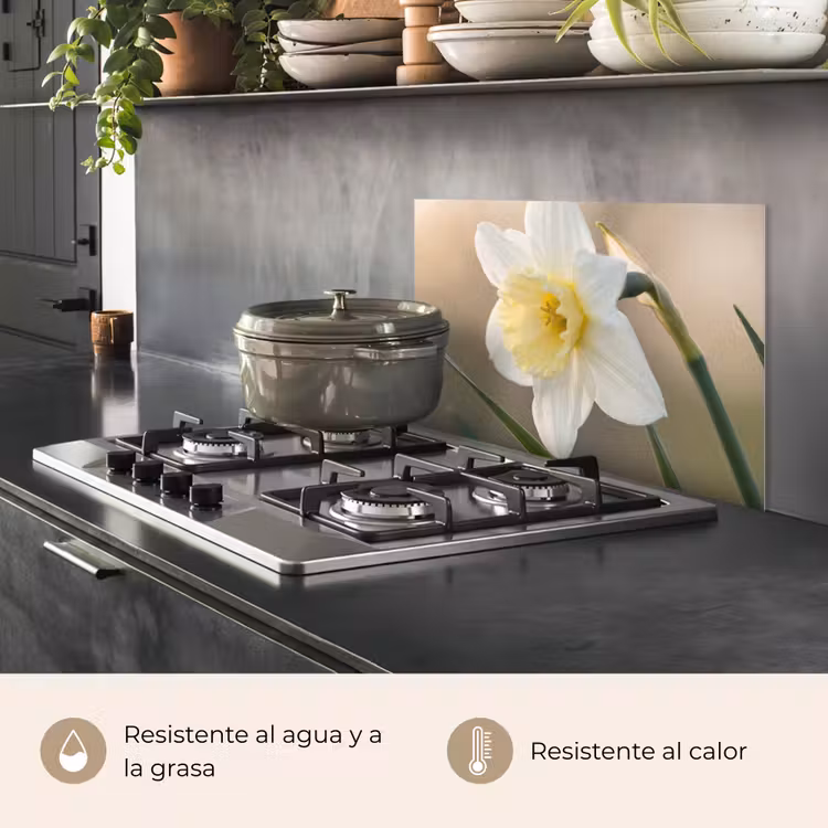Salpicaderos de cocina - Narciso - Flor - Minimalista — 2
