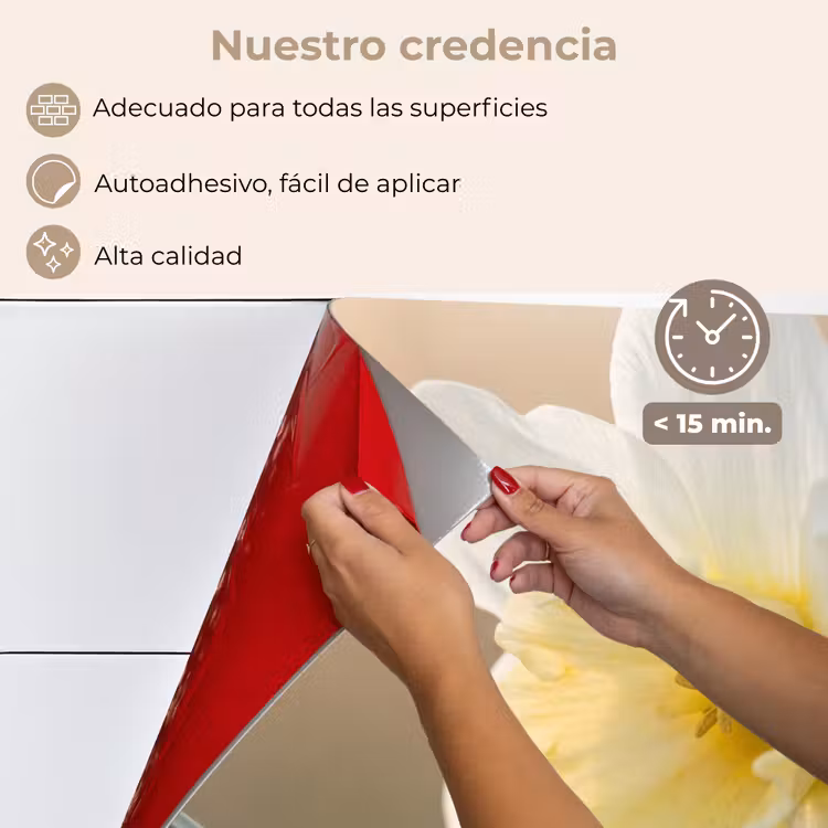 Salpicaderos de cocina - Narciso - Flor - Minimalista — 4