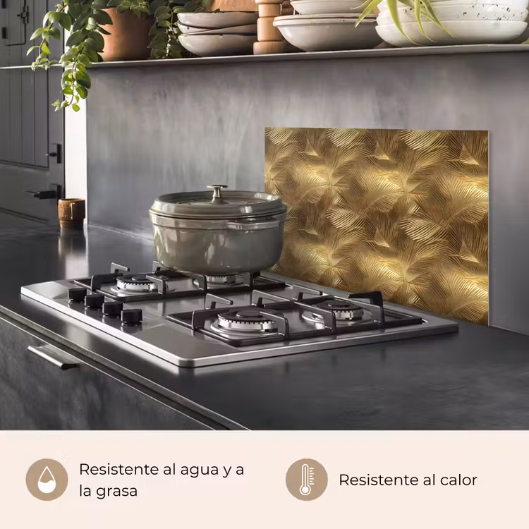 Salpicaderos de cocina - Palma - Abanico - Oro — 2