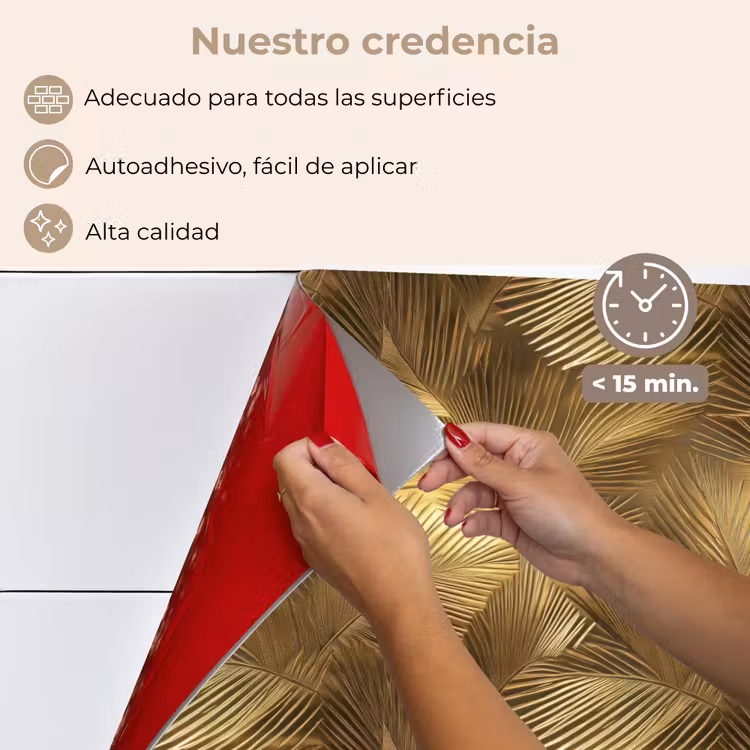 Salpicaderos de cocina - Palma - Abanico - Oro — 4