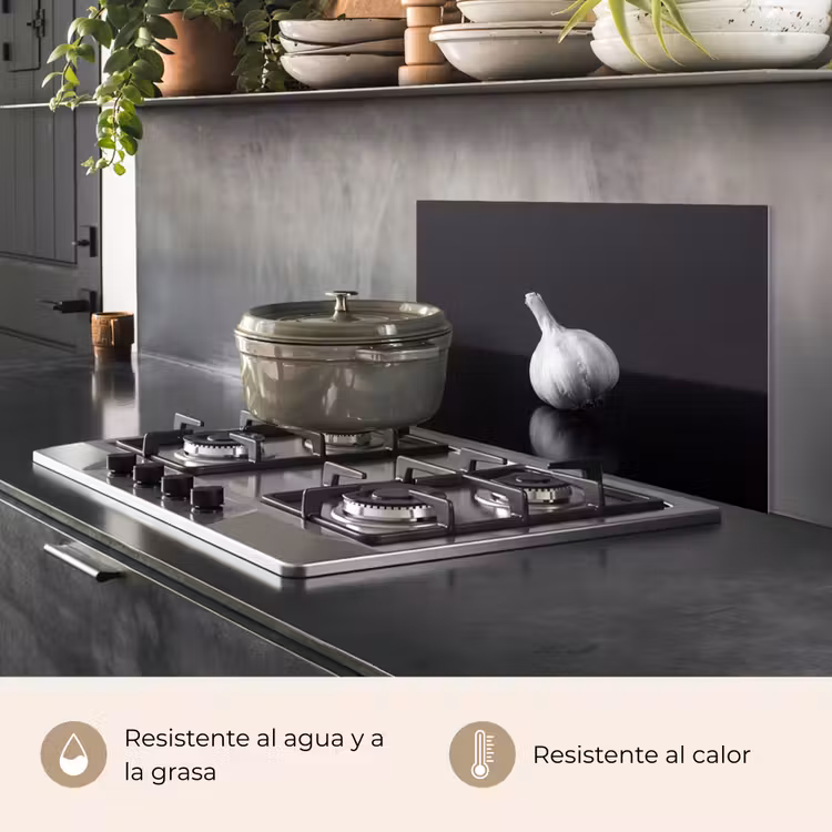 Salpicaderos de cocina - Ajo - Negro - Blanco — 2