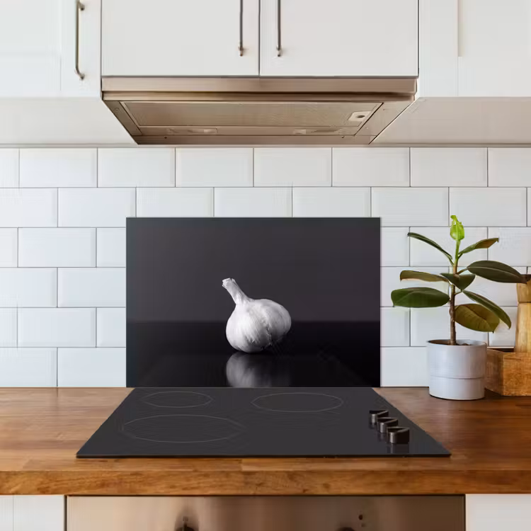 Salpicaderos de cocina - Ajo - Negro - Blanco — 3