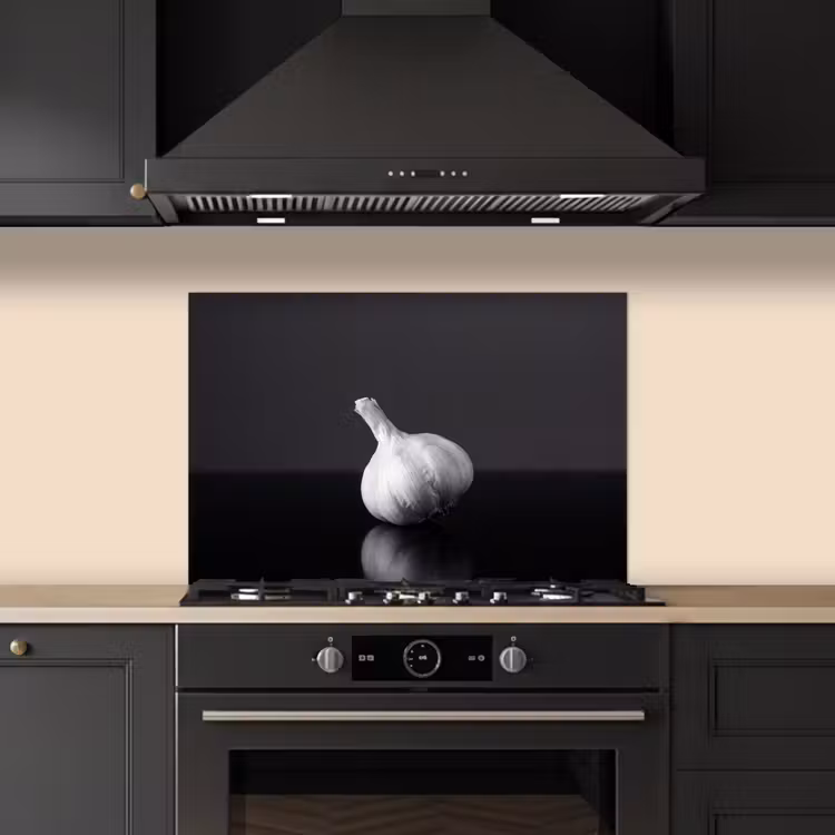 Salpicaderos de cocina - Ajo - Negro - Blanco — 5