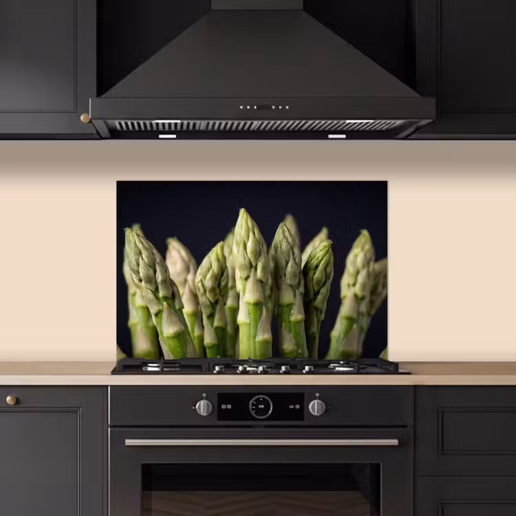 Salpicaderos de cocina - Espárrago - Verde - Negro — 5