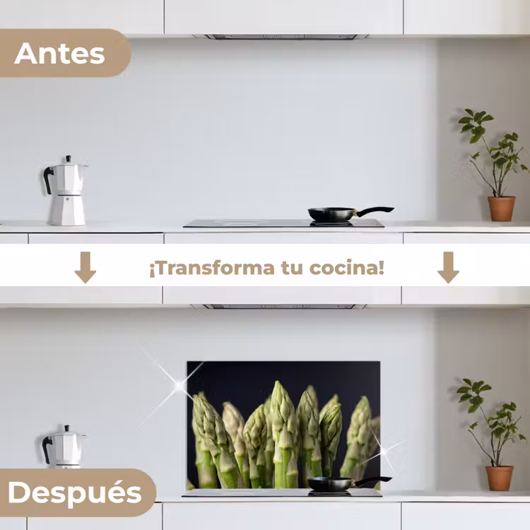 Salpicaderos de cocina - Espárrago - Verde - Negro — 7