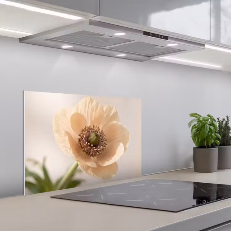 Salpicaderos de cocina - Flor - Minimalista - Verde — 1