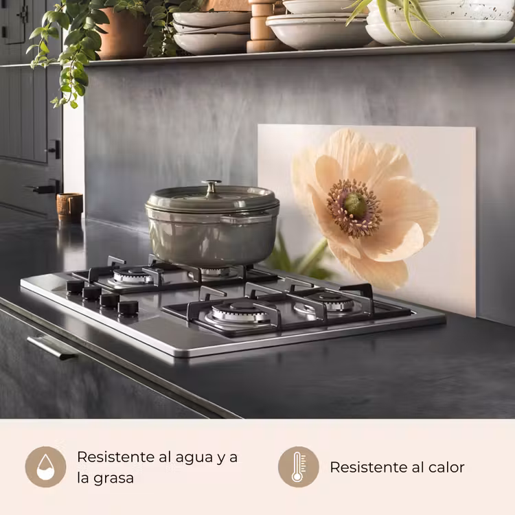 Salpicaderos de cocina - Flor - Minimalista - Verde — 2