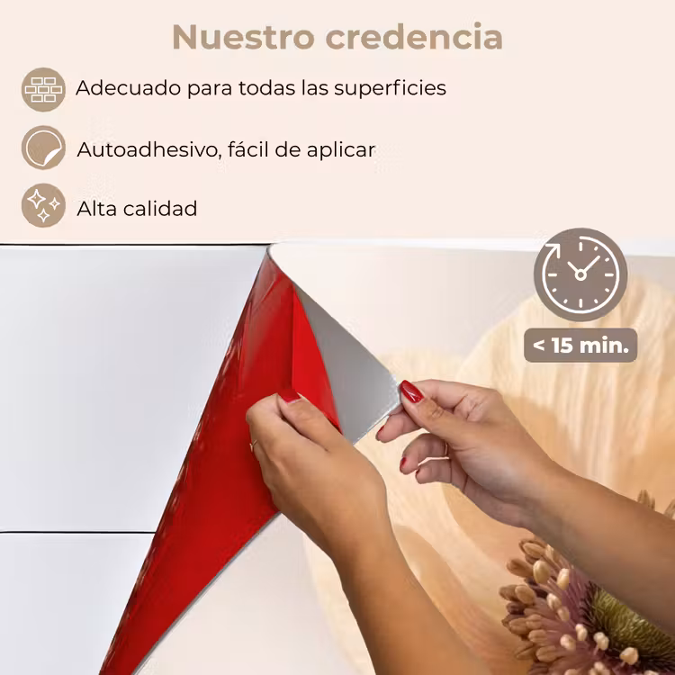 Salpicaderos de cocina - Flor - Minimalista - Verde — 4
