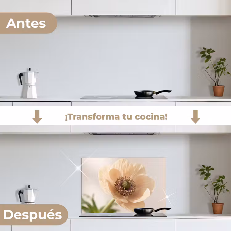 Salpicaderos de cocina - Flor - Minimalista - Verde — 7