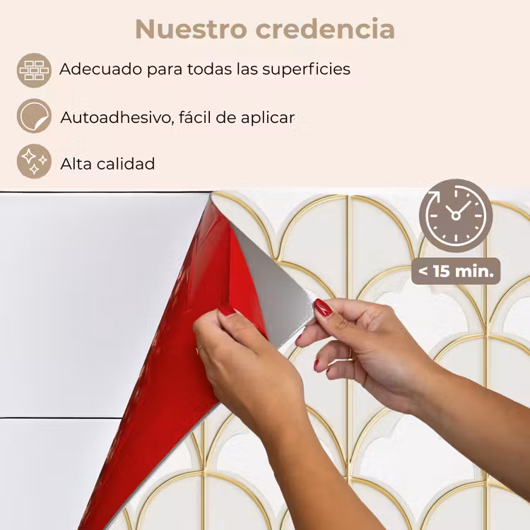 Salpicaderos de cocina - Mosaico - Arcos - Oro — 4