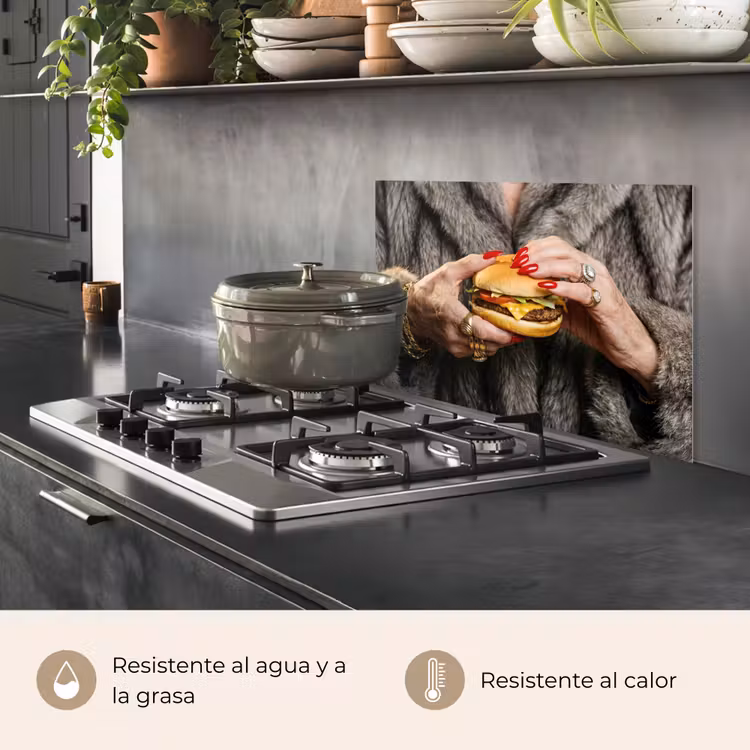 Salpicaderos de cocina - Mujer - Hamburguesa - Abrigo de piel — 2