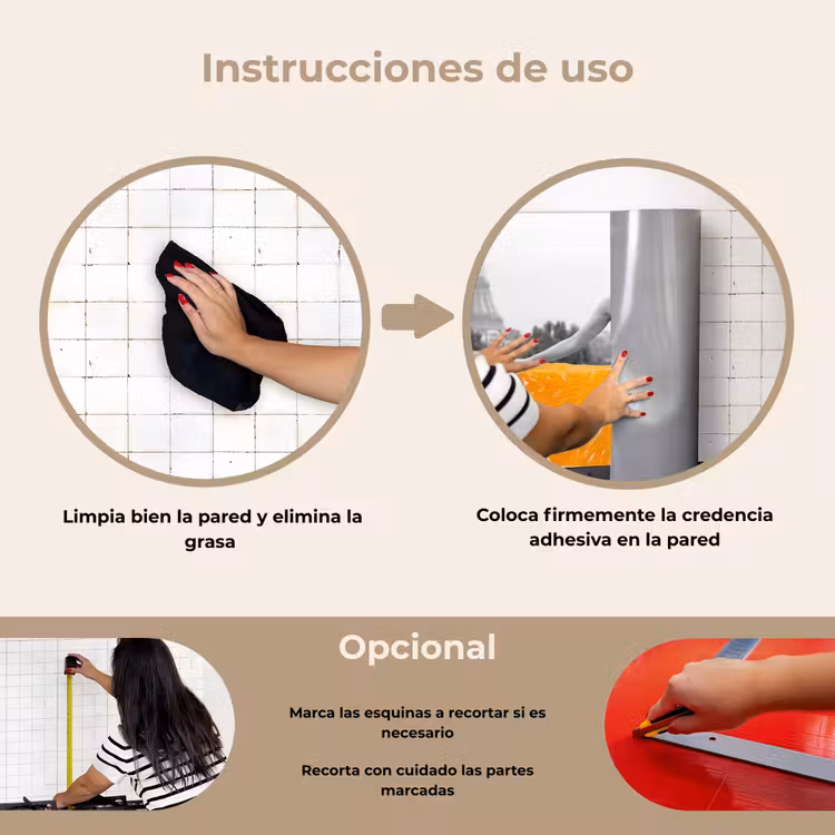 Salpicaderos de cocina - Naranja - Torre Eiffel - Mujer — 6