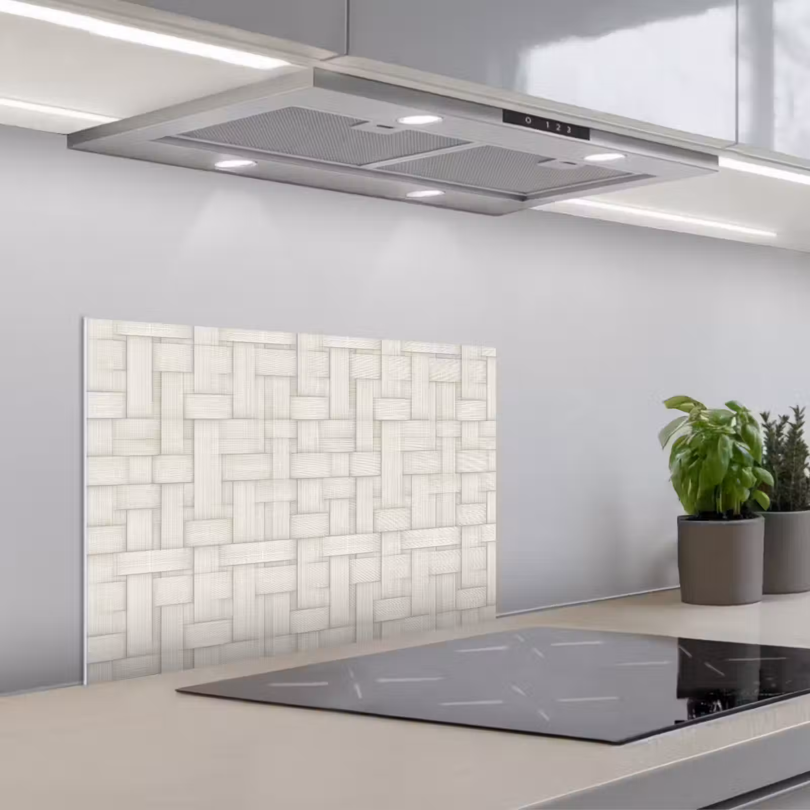 Salpicaderos de cocina - Mimbre - Rayas - Beige — 1
