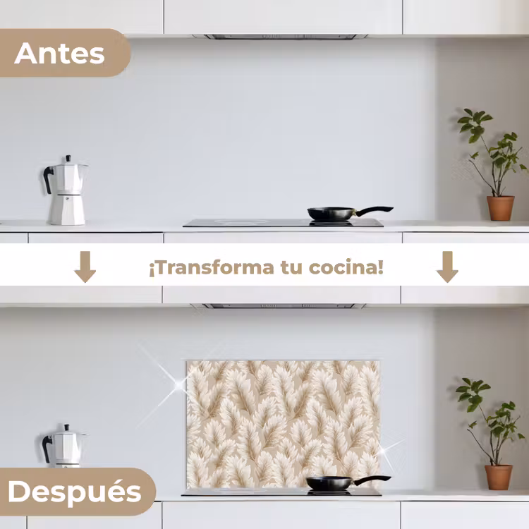 Salpicaderos de cocina - Botánico - Estampado - Beige — 7