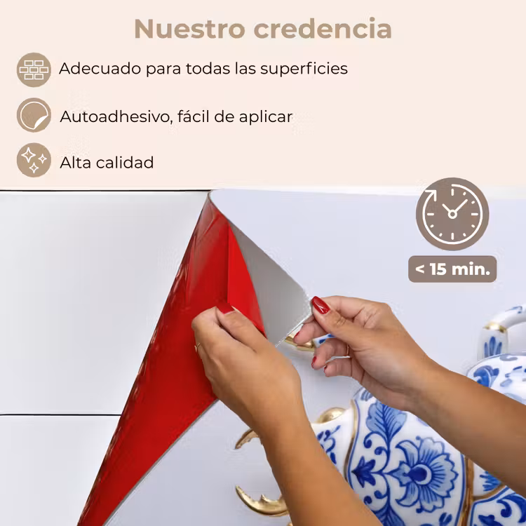 Salpicaderos de cocina - Escarabajo - Delfts - Azul - Oro — 4