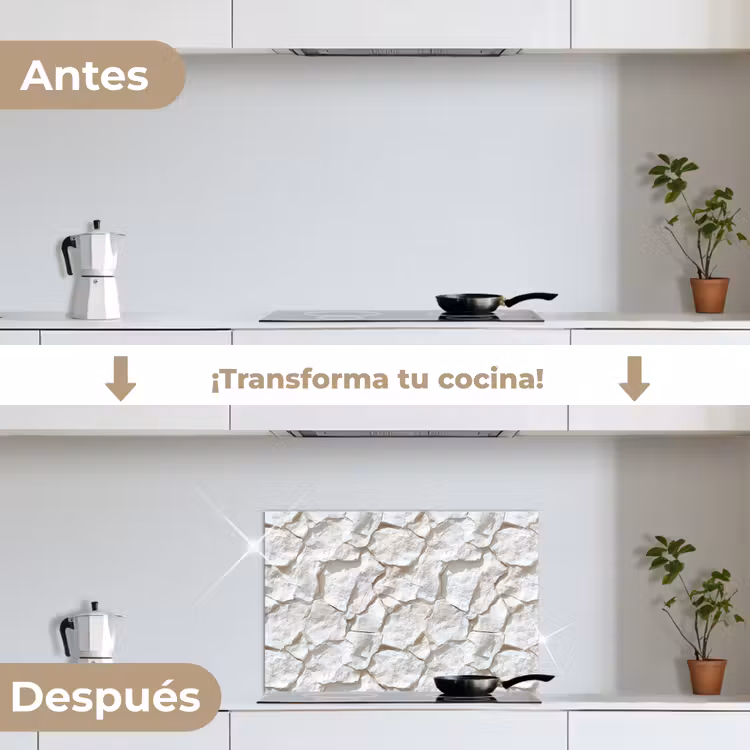 Salpicaderos de cocina - Estructura - Roca - Blanco — 7