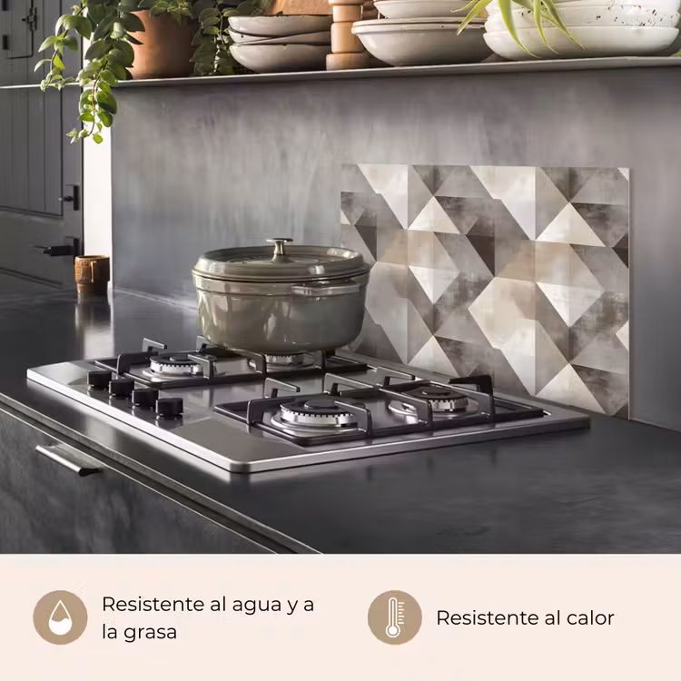 Salpicaderos de cocina - Geométrico - Motivo - Tonos tierra — 2
