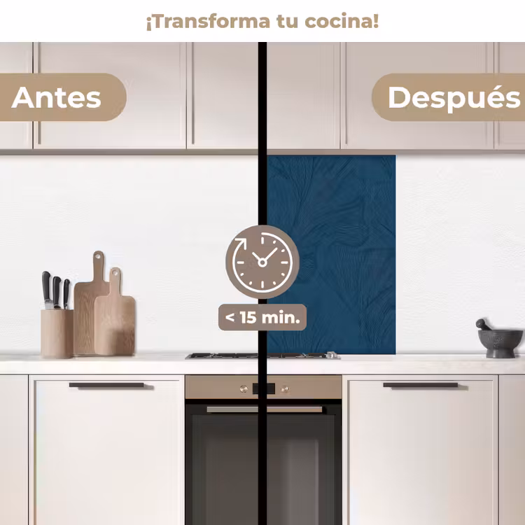 Revestimiento cocina - Abstracto - Motivo - Azul oscuro - Elegante — 2