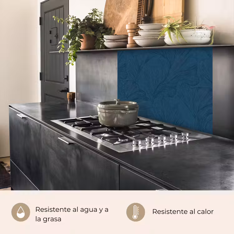 Revestimiento cocina - Abstracto - Motivo - Azul oscuro - Elegante — 4