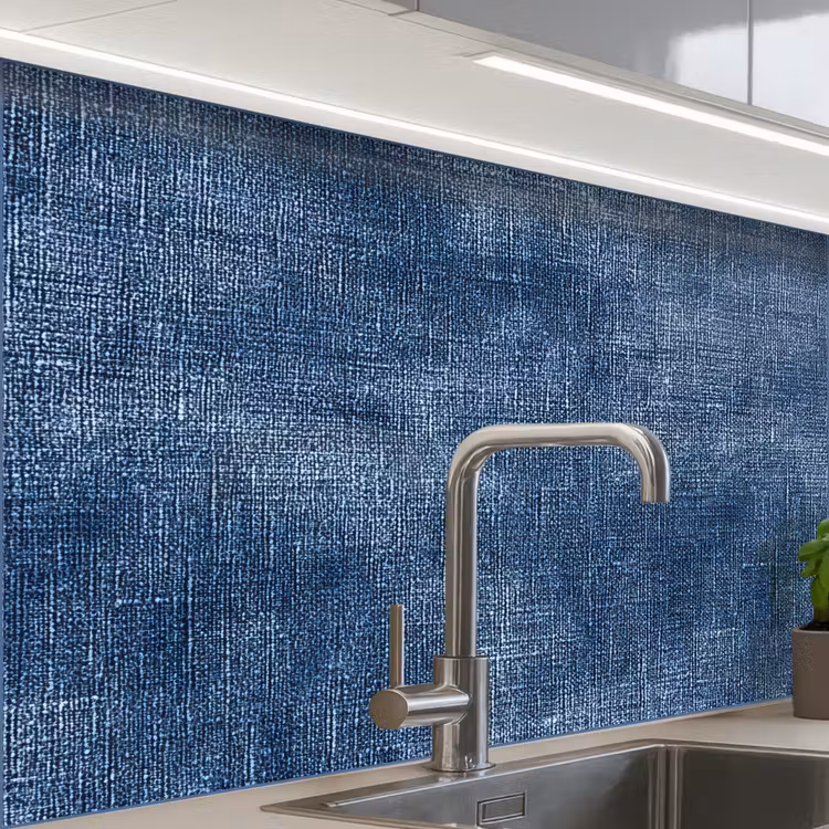 Revestimiento cocina - Lino - Textura - Patrón - Denim - Rústico — 1