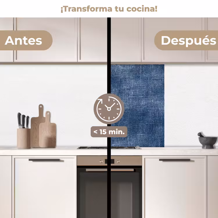 Revestimiento cocina - Lino - Textura - Patrón - Denim - Rústico — 2