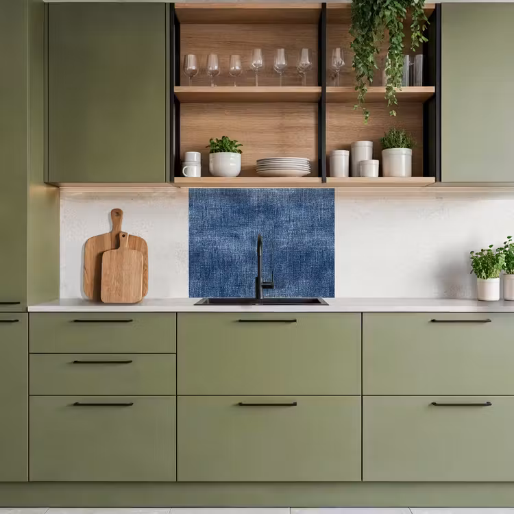 Revestimiento cocina - Lino - Textura - Patrón - Denim - Rústico — 7