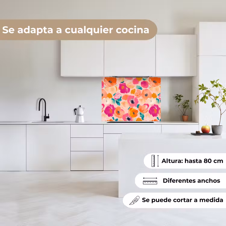 Revestimiento cocina - Flores - Alegre - Colorido — 6
